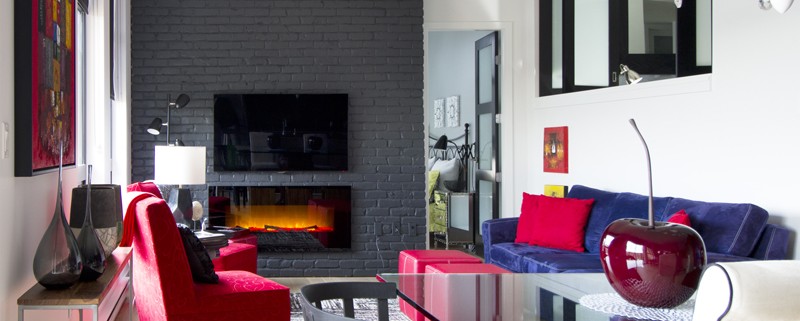 interior design Vancouver eclectic living room loft