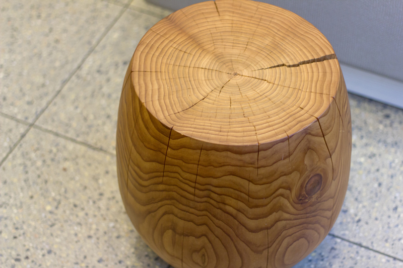 interior design Vancouver dental office wood stool