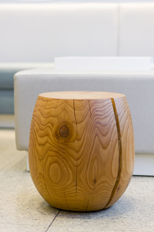 interior design Vancouver dental office wood stool